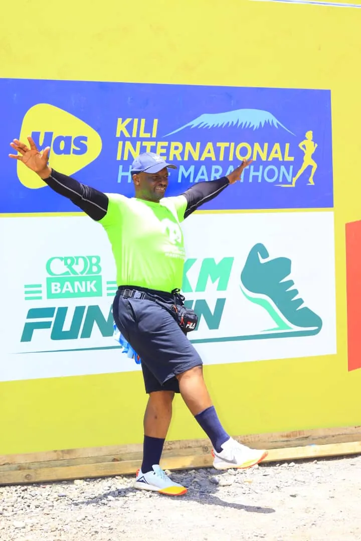 Coach Bob Ssebugwawo at the Kili International Half Marathon